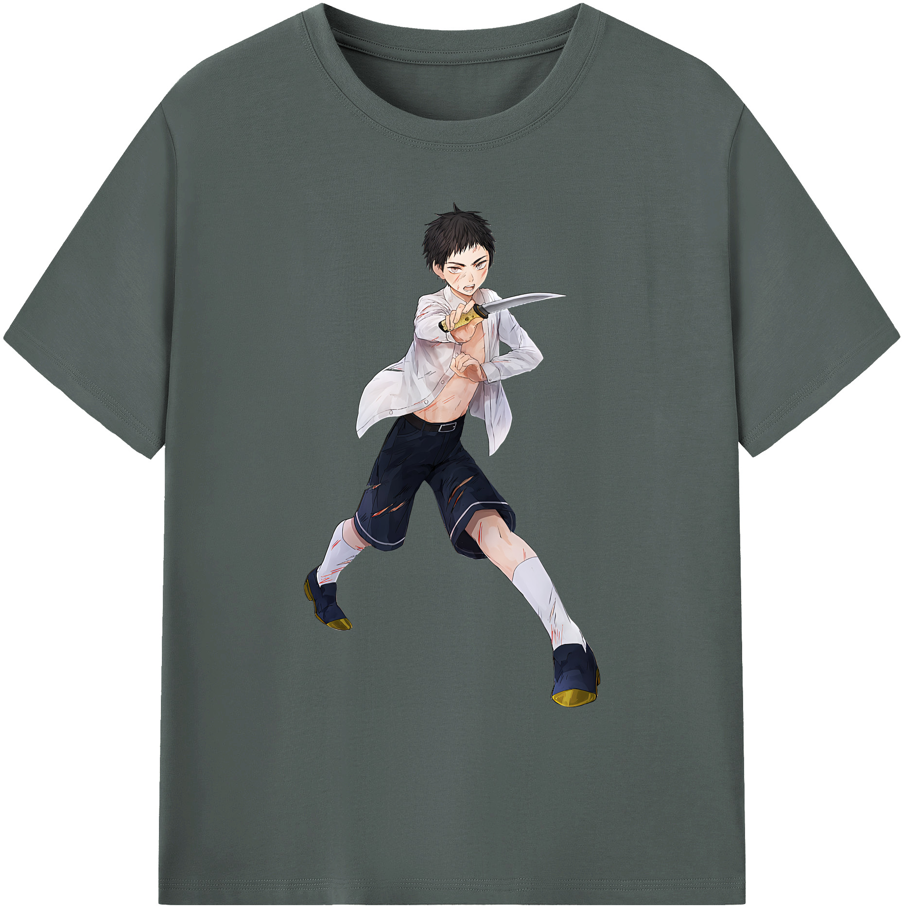 （画像用） 刀剣乱舞 Touken Ranbu 綿100％ メンズ半袖Tシャツ｜肌触りやわらか＆通気性